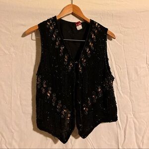 Black glitter vest